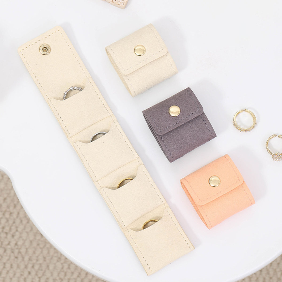Women Bags Office - Tragbare Schmuckrolle mit mehreren Taschen für