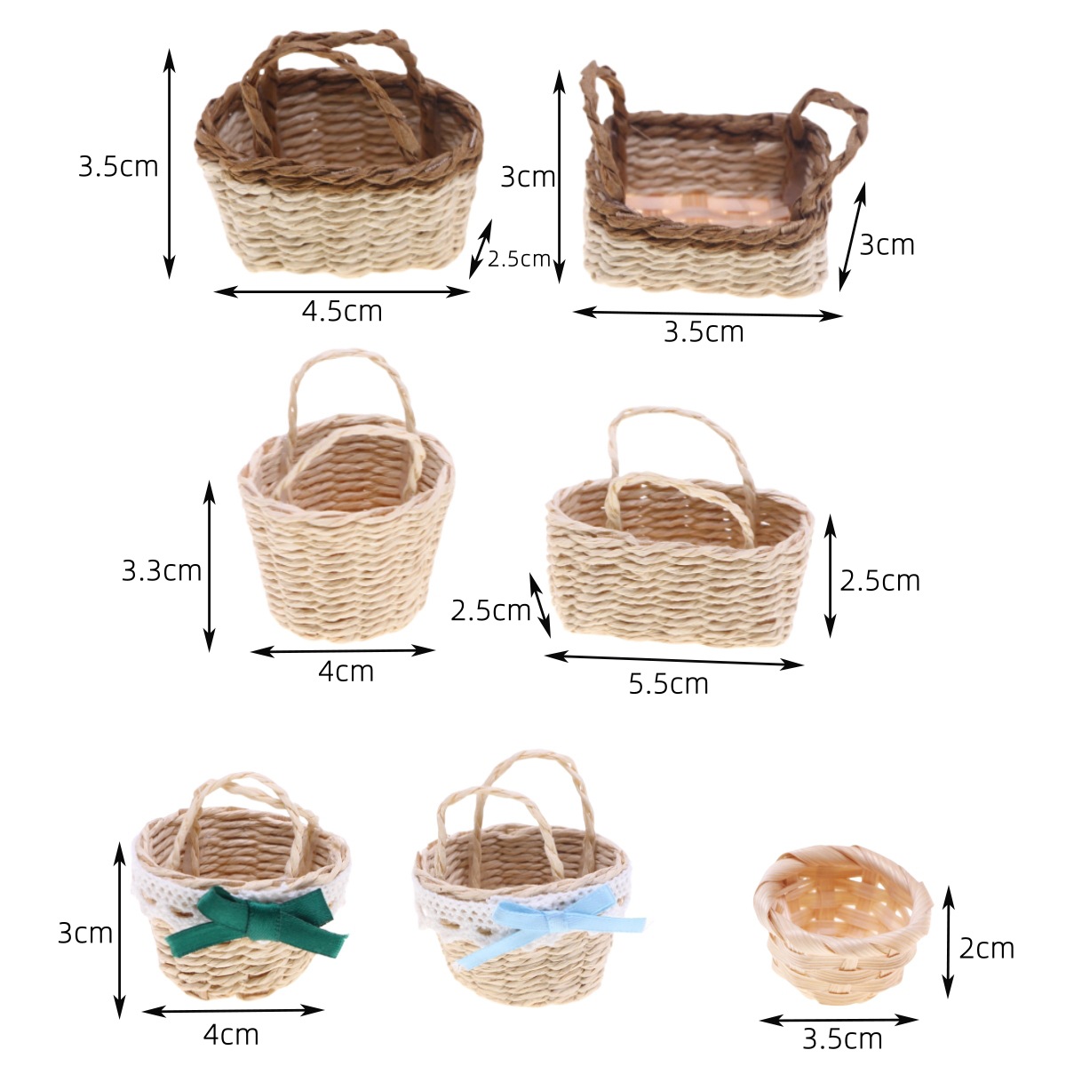 Basket Bag Wicker - 1Pc Puppenhaus Handgewebte Lafite Gras Handheld