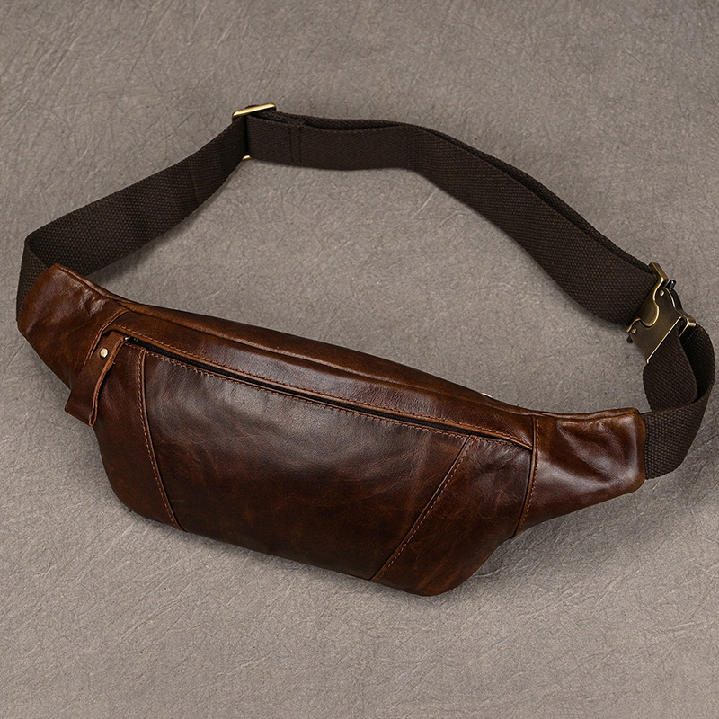 Saddle Bag Leather - Herren Leder Brusttaschen Umhängetasche für Männer