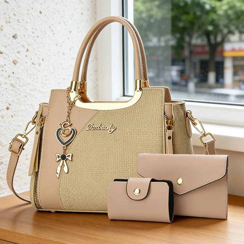 Women'S Bags Handbags - Elegantes Damen-Handtaschen-Set, Mehrfarbige Messenger-Taschen, Lässiges PU-Material,