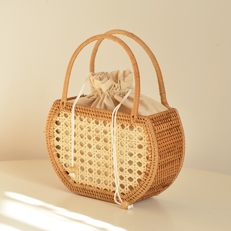 Basket Bag Wicker - Lässige hohle Rattan Korb taschen Korb