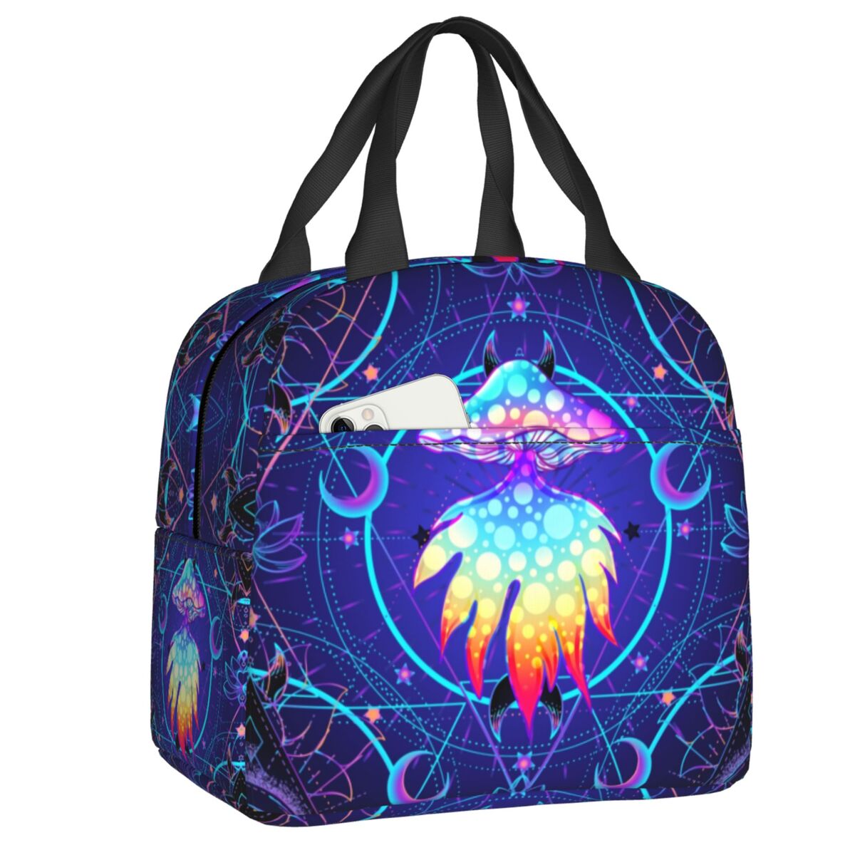 Women Bags India - Benutzerdefinierte Lunch-Taschen mit indischem Mandala-Motiv für