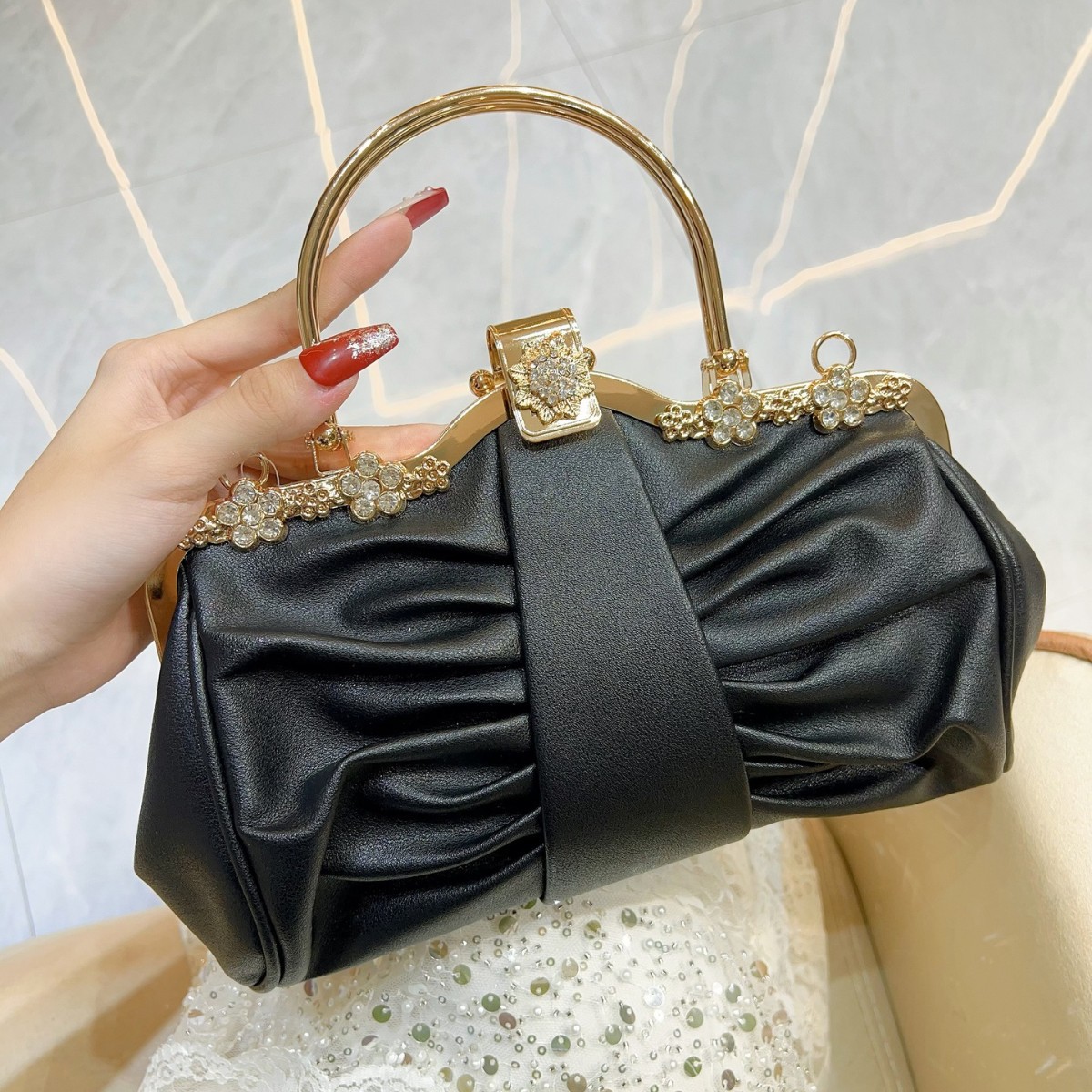 Women Bags In Trend - 2025, luxuriöse High-End-Party-Wolken-Damen-Abend-Clutch-Taschen, Dame, Hochzeit, Abschlussball,
