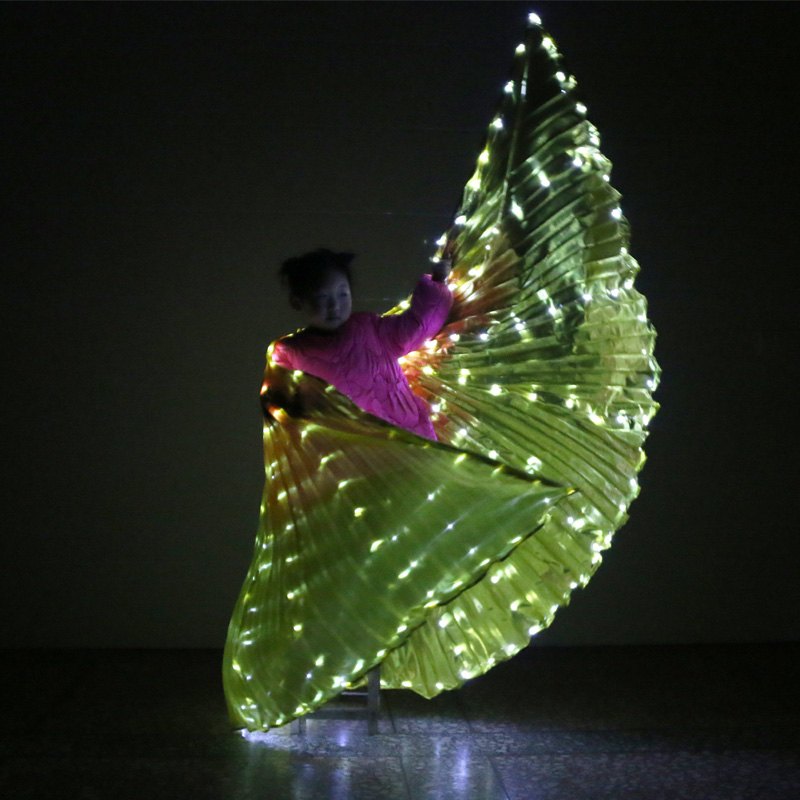 Women Bags India - Goldene Flügel mit LED Lampe Faser