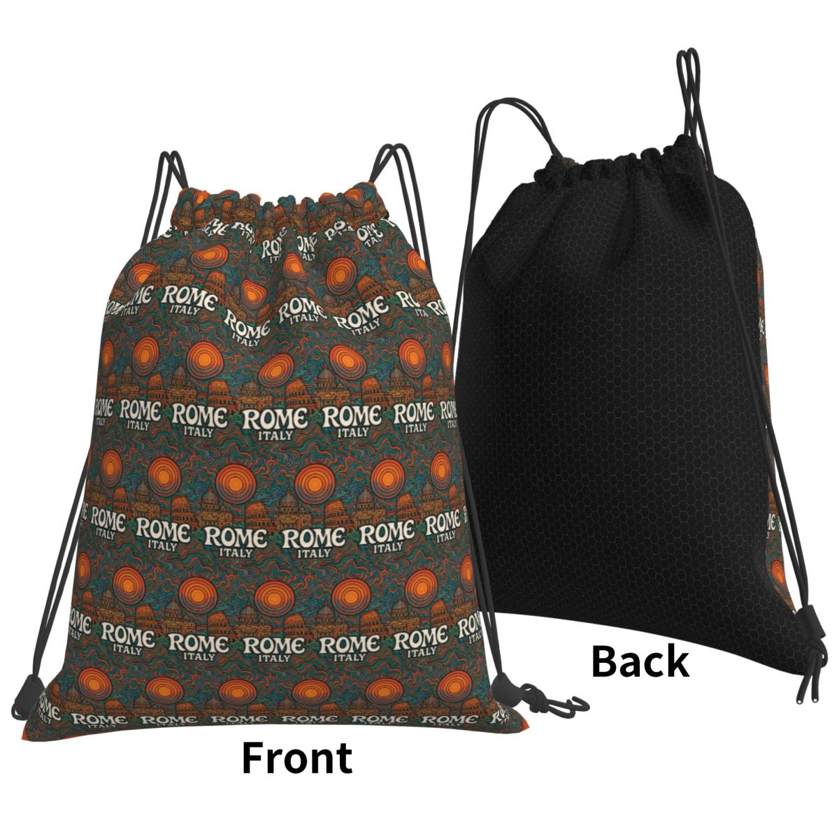 Women Bags Rome - Rome Italy Trippy Art Rucksäcke, tragbare
