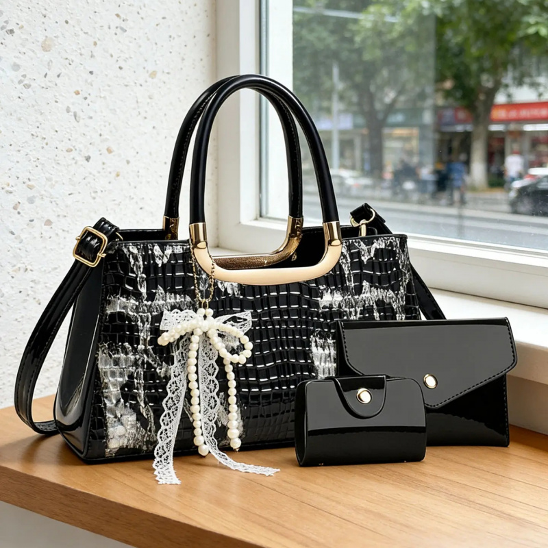 Women'S Bags Handbags - Damen-Handtaschen-Set, Abendclutch mit Krokodilmuster, Party-Umhängetaschen, Hochwertige