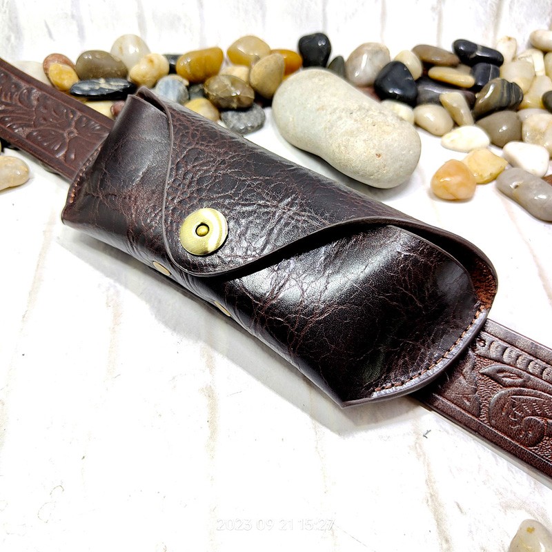 Saddle Bag Leather - Blongk Gläser Fall Taille Tasche Aus