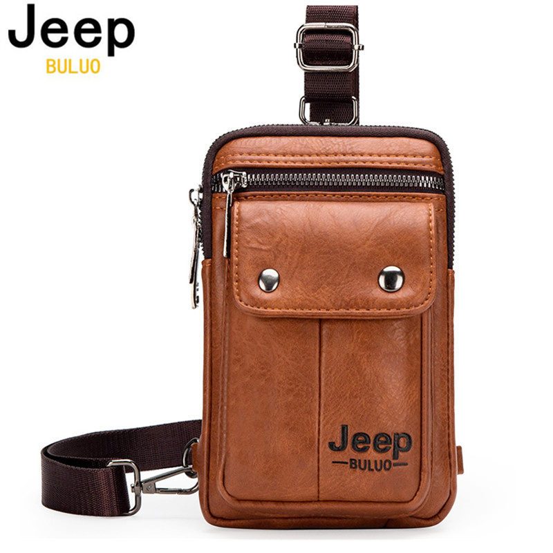Saddle Bag Leather - JEEP BULUO Kleine Multi-funktion Sling Umhängetasche