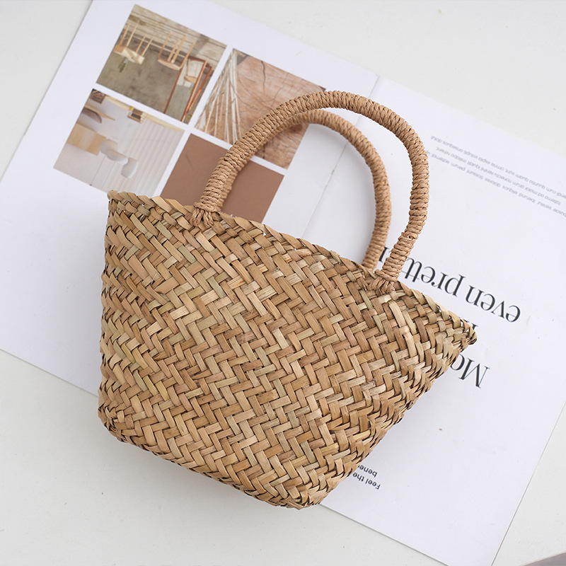 Basket Bag Wicker - Handgemachte Korb Rattan Tasche böhmische Mini