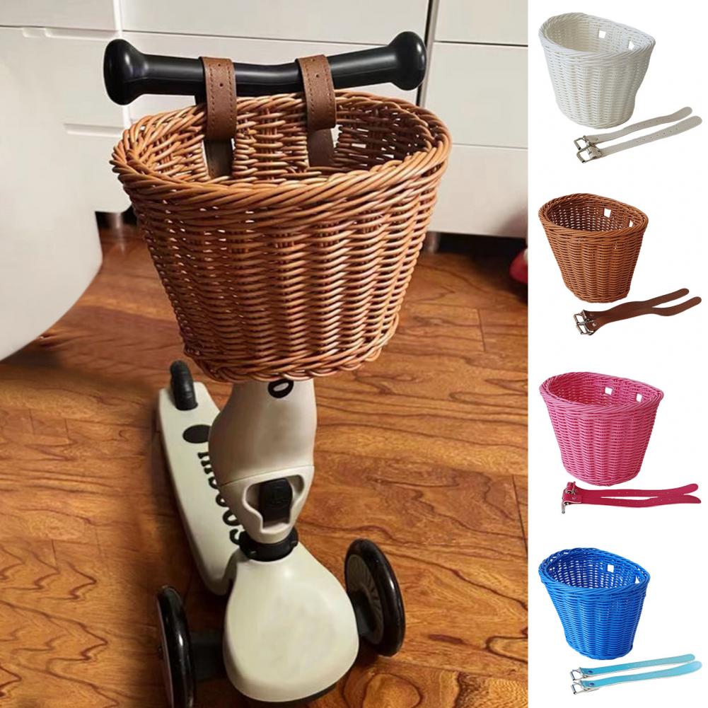 Basket Bag Wicker - Fahrradkorb aus Rattan, gewebt, Fahrradaufbewahrung, vorderer