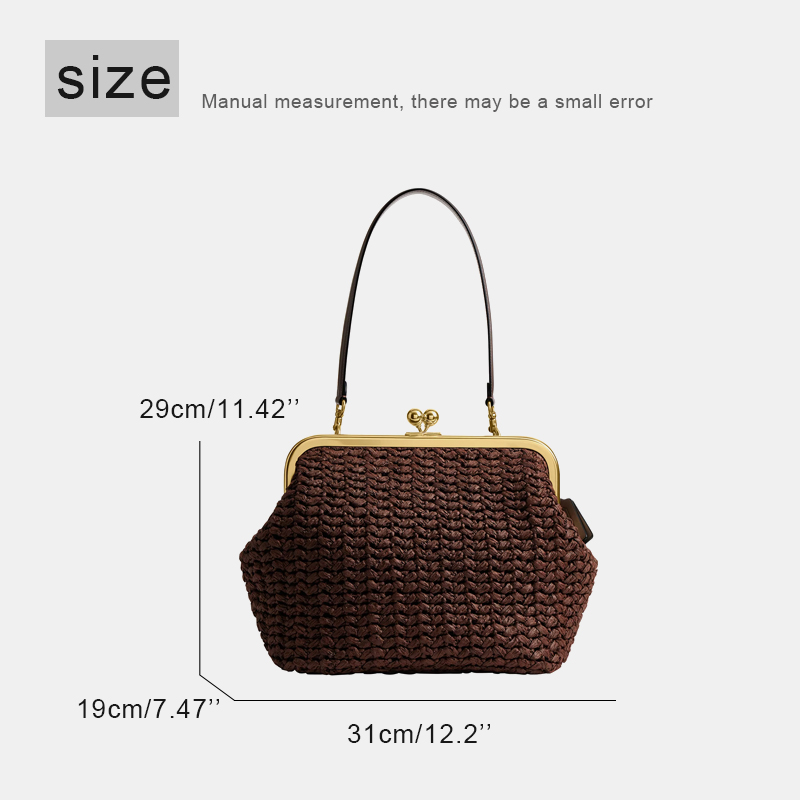 Handgewebte Kisslock-Rahmen-Sc – Women Bags 2026 Trends Bewertung und Preis