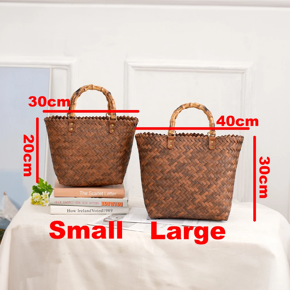 Vintage Bambusgriff Rattan Dam – Basket Bag Wicker Bewertung und Preis