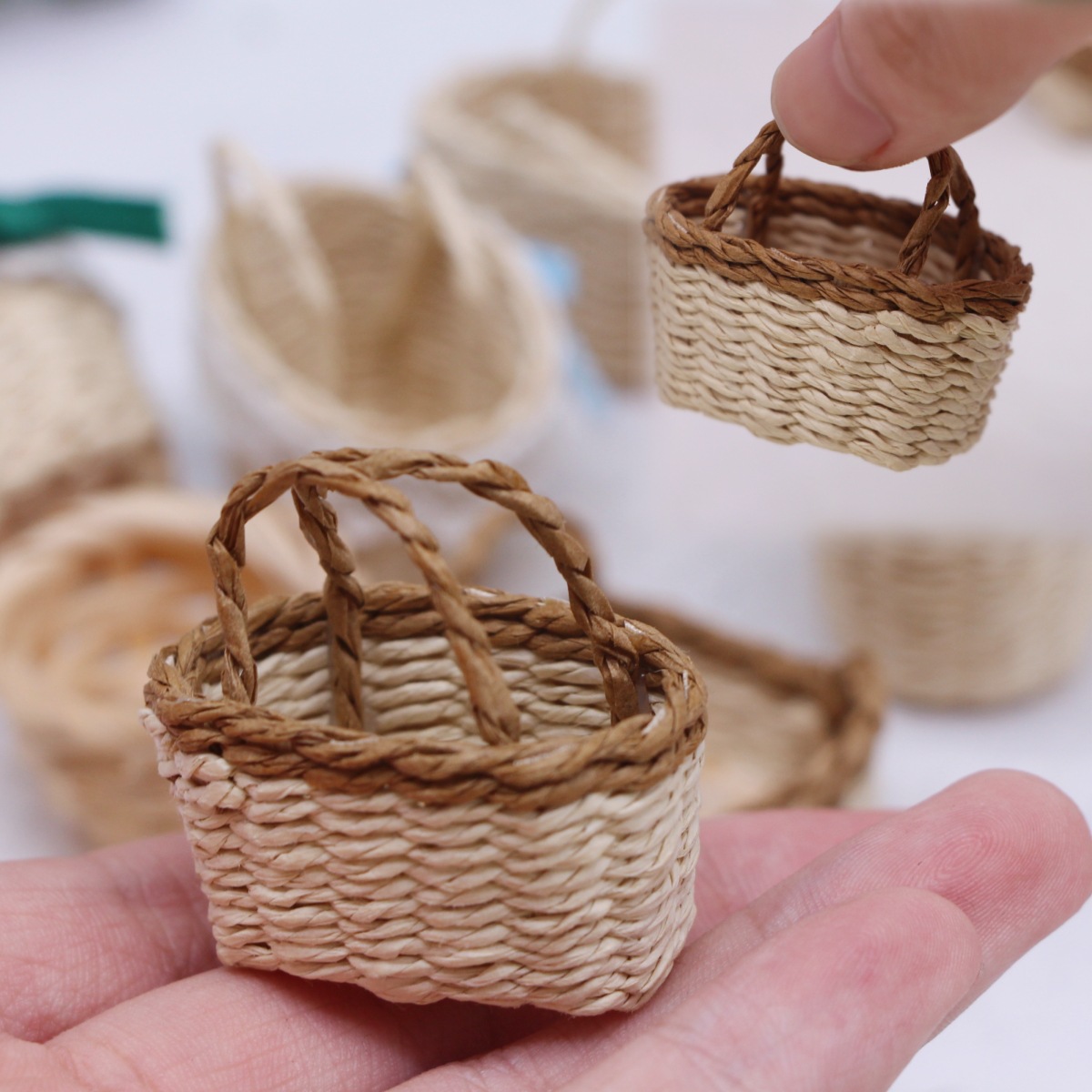 1Pc Puppenhaus Handgewebte Laf – Basket Bag Wicker Bewertung und Preis