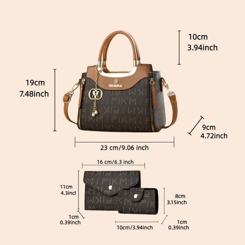 3-teiliges Set luxuriöser, hoc – Women'S Bags Handbags Bewertung und Preis