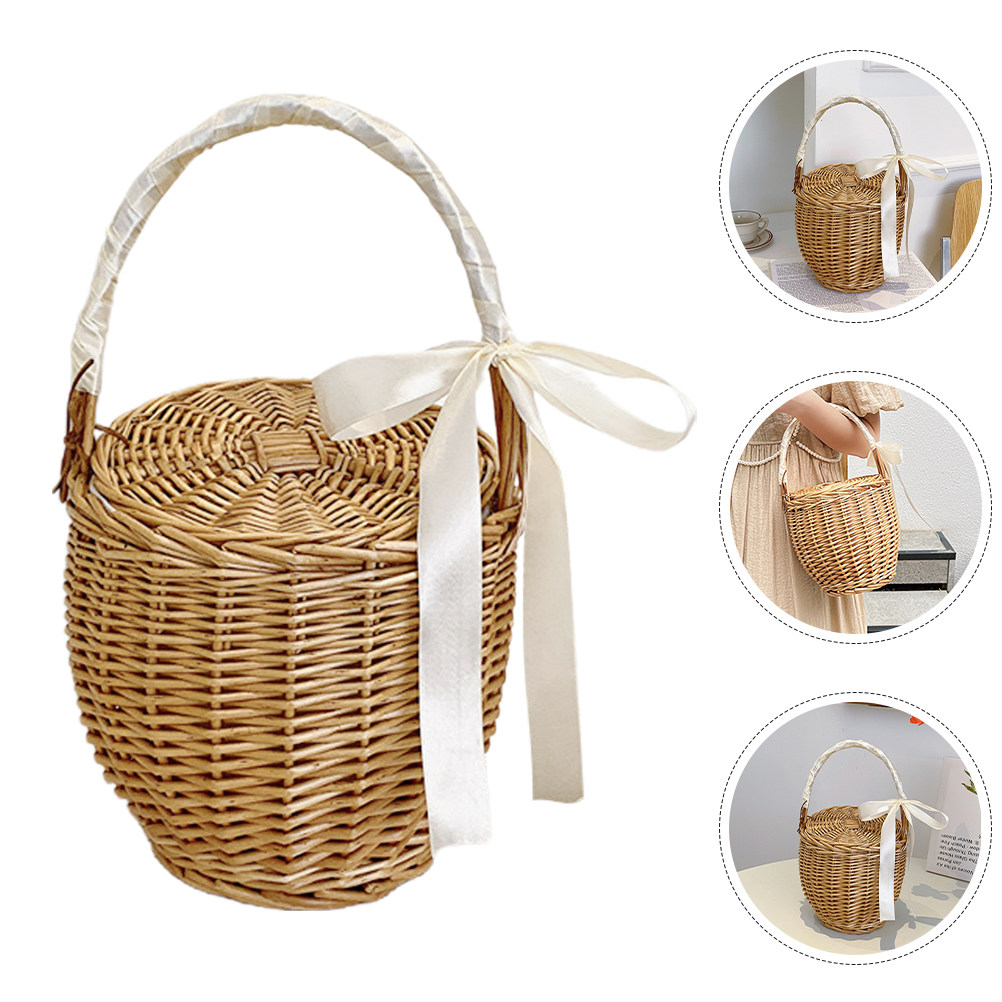 Französischer Stil Gewebter Ha – Basket Bag Wicker Bewertung und Preis