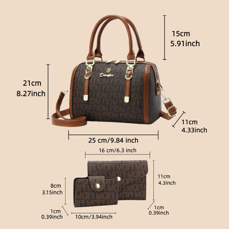 3-teiliges Set Boston Damenhan – Women'S Bags Handbags Bewertung und Preis
