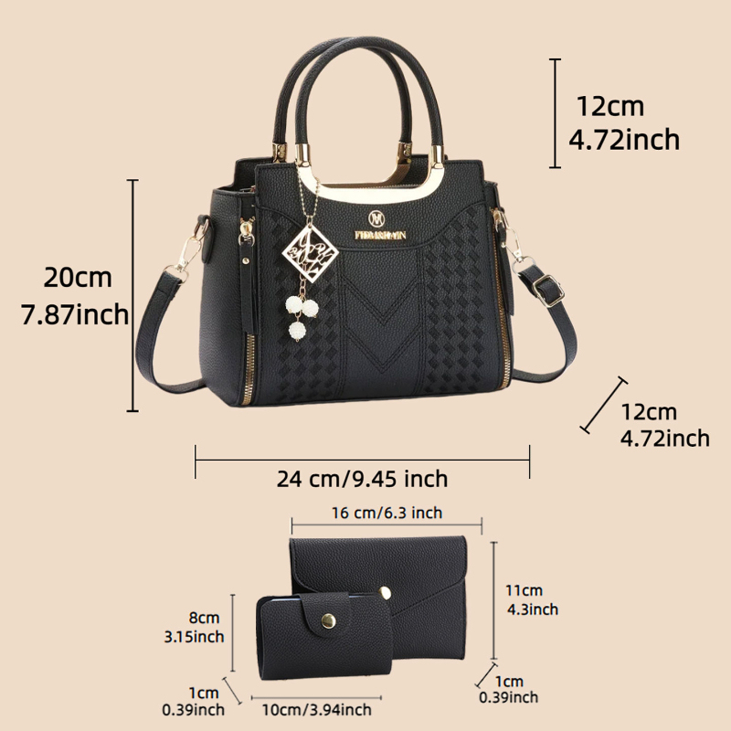 3-teiliges Handtaschen-Set aus – Women'S Bags Handbags Bewertung und Preis
