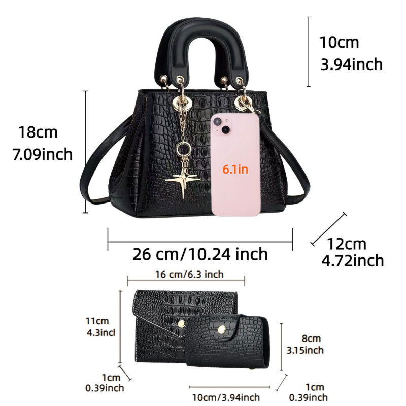 3-teiliges Damen-Taschenset, k – Women'S Bags Handbags Bewertung und Preis