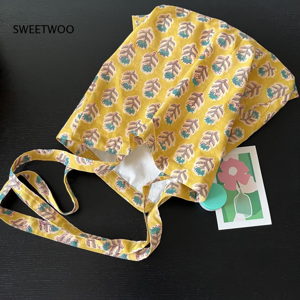 Pastoraler Pflanzenmuster-Druc – Women Bags India Bewertung und Preis
