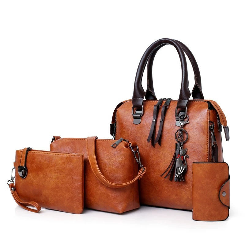 4-teiliges Einfarbiges Taschen – Women Bags Large Bewertung und Preis