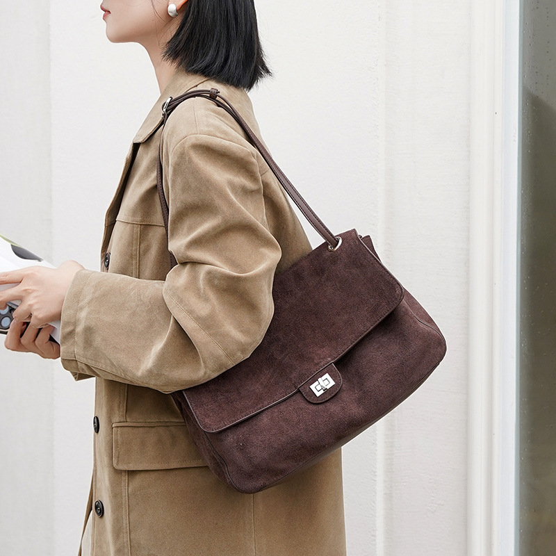 Echte Wildleder-Schultertasche – Women'S Tote Bags For Work Bewertung und Preis